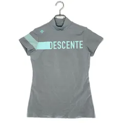 中古 レディース デサントゴルフ DESCENTE GOLF 半袖シャツ S グレー モックネック