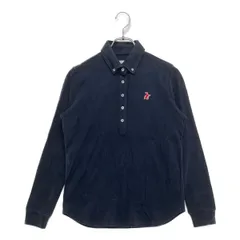 中古 レディース ジャックバニー Jack Bunny!! 長袖ポロシャツ 1(M) 濃紺 ネイビー ボタンダウン 秋冬