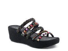アズーラ レディース シューズ サンダル Azura Shinychic Wedge Sandal BlackMulticolor Design ブラックのサムネイル