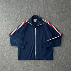 70s　80s　White Stas Speedo　トラックジャケット　ジャージ　ヴィンテージ　スリーブライン　両玉縁　リメイクのサムネイル