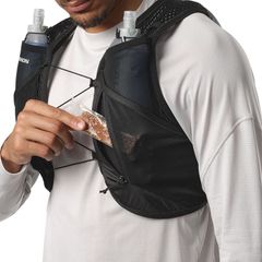 Salomon Men's Bags Backpacks Vests Salomon Active Skin 4L Running Hydration Vest Flasks BlackMetal Black