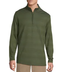 ダニエル クレミュ メンズ アウター ニット・セーター Cremieux Blue Label Performance Jacquard QuarterZip Pullover Four Leaf Cのサムネイル