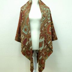 美品】エトロ ETRO ペイズリー シルク混ウール 大判スカーフ ストール