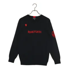 中古 メンズ パーリーゲイツ PEARLY GATES セーター 4(M) 濃紺 ネイビー 長袖 クルーネック 春秋