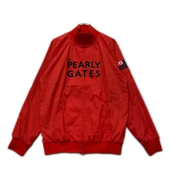 中古 メンズ パーリーゲイツ PEARLY GATES フルジップアウター 5(L) 朱赤 星総柄  裏銀色素材