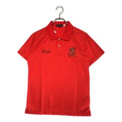 美品】マークアンドロナ ポロシャツ 迷彩 カモフラ レッド 48 L