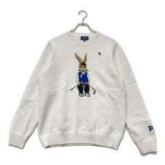 美品ーリーゲイツ インターシャ クルーネックニット トラッドラビット 近年 パーリーゲイツ PEARLY GATESインターシャ クルーネックニットSサイズ