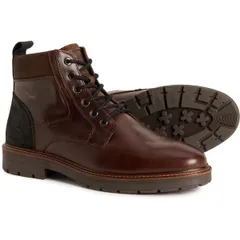 ブルボクサー メンズ シューズ ブーツ・レインブーツ レース レザー BULLBOXER Nick LaceUp Boots Leather For Men Dark Brown ブラウン