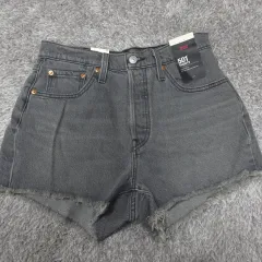 リーバイス 501 ブラック デニム ハーフパンツ カットオフ