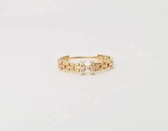 イニシャル英文字H 1粒ダイヤモンドブレスレット ゴールド14K 