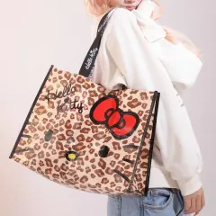 ハローキティ タポリンバッグ 大型 ショッピングバッグ マーケットバッグ リユーザブル レオパード