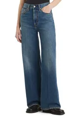 リーバイス レディース ボトムス デニムパンツ ワイドレッグ ハイウエスト ジーンズ Levis Ribcage High Waist Wide Leg Jeans Polar Perimiter