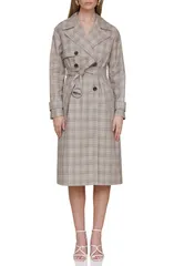 アヴェックレフィーユ レディース アウター ジャケット・ブルゾン コート Avec Les Filles Plaid Trench Coataupe Plaid トープ