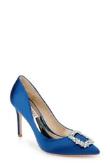 バッドグレイミッシカ レディース シューズ ヒール Badgley Mischka Collection Cher Crystal Embellished Pump Blue ブルー