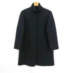 ニジュウサンク ステンカラーコート ウール100% ブランド アウター 黒 レディース 34サイズ ブラック 23区 【中古】