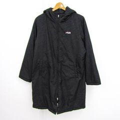 フィラ L マウンテンパーカー 黒 赤 中綿 ブルゾン フリース 暖か ロゴ 