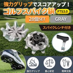 ゴルフ スパイク鋲 ゴルフシューズ 28個 ソフト 靴 交換 互換 レンチ