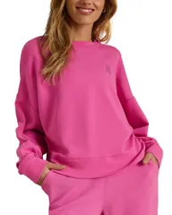 ローヌ レディース アウター パーカー・スウェット クルーネック シャツ Rhone Dreamglow Crewneck Sweatshirt Pink Rose ピンク