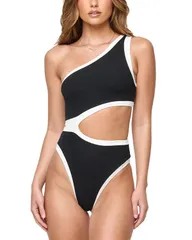 エルスペース レディース 水着 上下セット LSpace LLoren Bitsy One Piece Swimsuit BlackCream クリーム