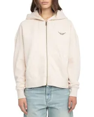ザディグ エ ヴォルテール レディース アウター パーカー・スウェット シャツ Zadig Voltaire Mia Zip Concert Sweatshirt Light Sugarのサムネイル