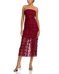 ミリー レディース トップス ワンピース レース MILLY Kaitile Lace Dress Burgundy バーガンディのサムネイル