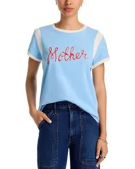 マザー レディース トップス Tシャツ MOTHER The Boxie Goodie Insetee Mother Scriptのサムネイル