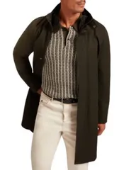 テッドベーカー メンズ アウター ジャケット・ブルゾン スタンドネック Ted Bakeruabon Funnel Neck Jacket Dark Green グリーンのサムネイル