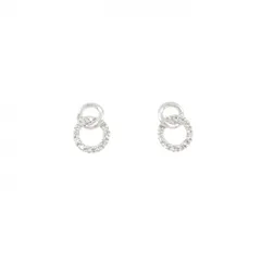 K18WG ダイヤモンド ピアス 0.10CT