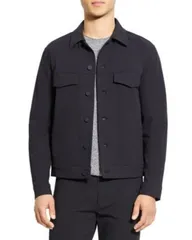 セオリー メンズ アウター ジャケット・ブルゾン Theory River Jacket ineoteric Twill Dark Navy ネイビー