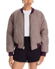ラジャンス レディース アウター ジャケット・ブルゾン ジャケット LAGENCE Violeta Reversible Puffer Jacket WineHerringbone ワイン