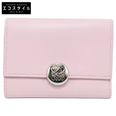 LOEWE ロエベ 【美品】ぺブル バーティカル ウォレット スモール シャイニーナパカーフ