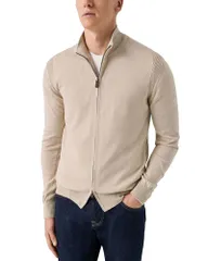 エトン メンズ アウター カーディガン ニット Eton Full Zip Knit Cardigan Light Beige ベージュ