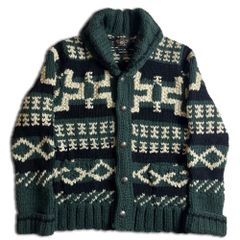 RRL コットンショールカラーカーディガン インディアン ハンドニット M 