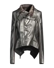 リックオウエンス レディース アウター ジャケットブルゾン RICK OWENS レザーブルゾン Gray グレーのサムネイル