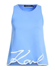カール ラガーフェルド レディース トップス タンクトップ KARLAGERFELD タンクトップ Light Blue ブルーのサムネイル
