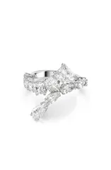 スワロフスキー レディース アクセサリー 指輪 Swarovski Matrix Bypass Ring Silver White ホワイト
