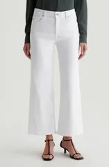エージー レディース ボトムス デニムパンツ ワイドレッグ アンクル ジーンズ AG Saige Mid Rise Ankle Wide Leg Jeans Gallery White ホワイト
