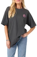オニール レディース トップス Tシャツ グラフィック ONeill OG Forty First Oversize Graphic TShirt Dark Shadowのサムネイル