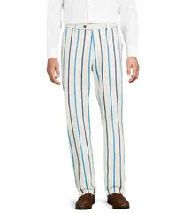 ムラノ メンズ ボトムス カジュアルパンツ スリムフィット Murano Saronic Islands Greece Collection Alex Slim Fit Chenille Stripe Suit Separates Dress Pants Wh
