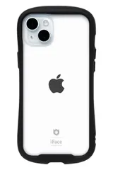 iFace Reflection iPhone 15 Plus ケース クリア 強化ガラス (ブラック)【アイフェイス アイフォン15plus 用 iphone15プラス 用 カバー 韓国 耐衝撃 透明 ストラッ [ブラック・iPhone 15 Plus専用]