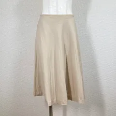UNTITLED アンタイトル スカート ベージュ 1 Sサイズ ウール100 日本製 膝丈 裏地付 清楚 お受験 面接 卒業 入学 セレモニー