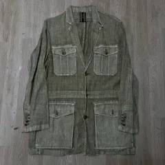 HAZZYS メンズ ウォッシュ ポケット マウンテンパーカー ジャケット M/95