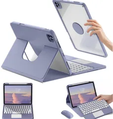 新品 マウス付き iPad Air 11インチ2026年M4/2025年M3/ 2024年M2 対応キーボードケース 縦&横両用 タッチパッド搭載 iPad Air4 Air5/ Pro11第4 3 2 1世代対応 Bluetoothキーボードケース 360°