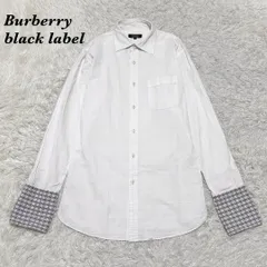 Burberry black label 長袖シャツ 39 ホワイトノバチェック
