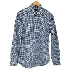 ラルフローレン RALPH LAUREN 90s ポニー刺繍 SLIM FIT ギンガムチェック柄 長袖 ボタンダウンシャツ メンズ import：S 