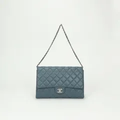シャネル CHANEL マトラッセ バッグ ショルダーバッグ ラムスキン ブルー Blue 青 シルバー金具 チェーンショルダーバッグ ココマーク ターンロック