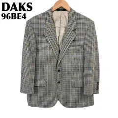 DAKS テーラードジャケット 96BE4 グレー×青×緑×黄 チェック