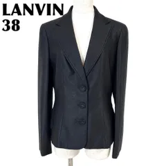 LANVIN テーラードジャケット 3ボタン 38 ブラック 無地