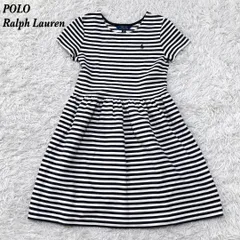 POLO Ralph Lauren キッズ 16 ボーダーワンピース 半袖