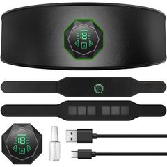 【2026 Enhanced Version - 19 Intensity Levels】 EMS Abdominal Muscle Belt, No Gel Sheets Required, 6 Modes, LCD Display, EMS Abdominal Machine, USB Rechargeable, 6 Conductive Fabrics, Muscle Training Device, Abdominal Pad, Training Pad, Abdominal Exercise Equipment, Unisex, Abdominal Tightening Device, Diet Device